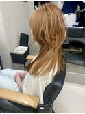 ロングウルフレイヤーカット　美由紀
