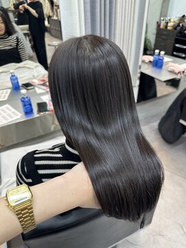 クーラアオヤマ(Cura Aoyama) 透明感グレージュ/髪質改善トリートメント/髪質改善カラー