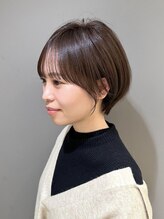 万能なショートヘア！顔の輪郭をスッキリ見せ、小顔みせ♪前髪カット/顔周り/髪質改善/長野稲田
