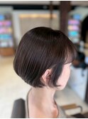 内巻きショートボブ/ココアブラウン