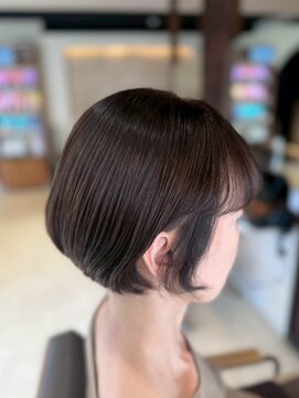 ヘアリゾート粋 ティガ 池袋店(tiga) 内巻きショートボブ/ココアブラウン