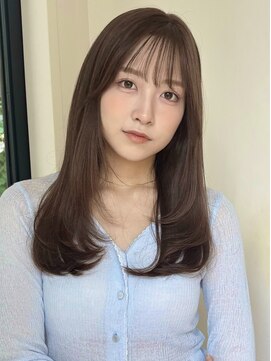 ローネス ギンザ(LONESS ginza) ロングレイヤー/小顔カット/ヘーゼルグレージュ/透明感カラー