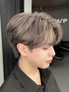 【NARE NOE】韓国風センターパート×グレージュ