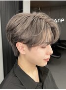 【NARE NOE】韓国風センター×グレージュ×ニュアンスパーマ