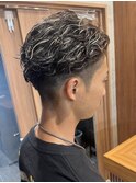 仙台オールバックパーマラルフカールメッシュハイライト刈り上げ