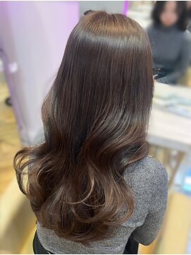 ロンド フィーユ(Lond fille) オリーブグレー/レイヤーカット/黒髪/マロンベージュ/銀座 ■