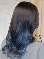 エノア 東京(ENORE)&nbsp;ロング｜アンブレラカラー｜ダブルカラー｜ブルー