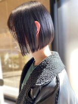 ヘアー アイス カンナ(HAIR ICI Canna) 透明感チョコレートブラウン◎切りっぱなしボブ×20代30代