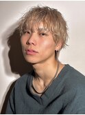 骨格診断ナチュラル マッシュウルフ メンズハイトーン