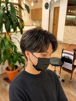 ナチュラル 南越谷店(Natural)&nbsp;センターパートニュアンスパーマ韓国ヘアフェザーショート