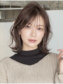 【顔タイプフェミニン40代】透け感グレージュのくびれミディ