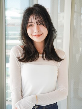ニューヨークニューヨーク 三宮駅前店(NYNY) 大人可愛いミディアムレイヤー+ダークブラウン