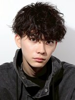 ルーシー 名古屋栄(LUCEY) センターパートニュアンスパーマフェザーパーマ波巻きパーマ
