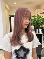 ヘアーサロンシャルム(hair salon charme)&nbsp;レイヤーカット/ピンクベージュ