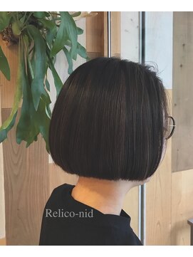 レリコ ニド(Relico-nid) 髪質改善20代30代40代ナチュラルストレート×デザインカラー