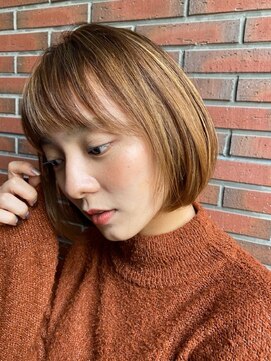 アリエッタ ギンザツー(ARIETTA GINZA2) アリエッタぱつっとBOB/くすみベージュ/白髪ぼかし/ハイライト