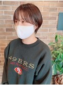 ナチュラルショートバック×シースルーバング