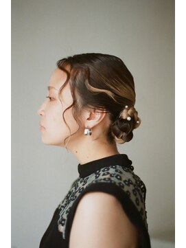 ワークス ヘアデザイン(WORKS HAIR DESIGN) 結婚式ヘアセット個性派パールツインヘアアレンジ