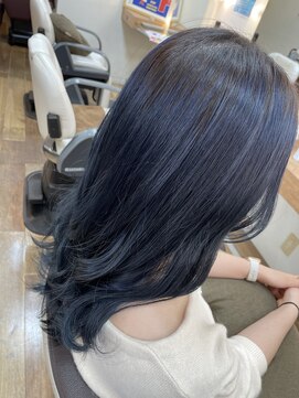 ヘアーゾーン ハチマルハチ 登戸駅前店(Hair Zone 808) ネイビーブルー
