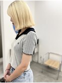 外ハネボブ ホワイトブロンド TOKIO