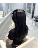 ダークグレー＋ヘアアレンジ