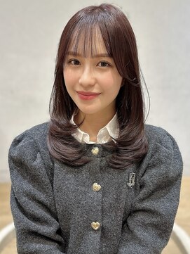 バイオレットジェム(Violet`jem) ラベンダーピンクピンクブラウンレイヤーカット似合わせカット