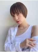 丸みショート シースルーバング エギョモリ 骨格補正カットA0318