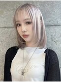ミルクティーベージュダブルカラーケアブリーチインナーカラー