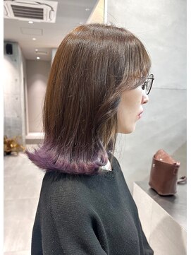 カケル(×.) 裾カラー/秋色/ラベンダーカラー