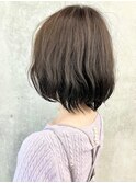 ＊ミディアムロングウルフボブディゆるふわウェーブ30代40代1