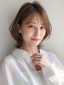 エトラ 渋谷店(etora) 前髪 外ハネボブ ワイドバング イメチェン 美髪"