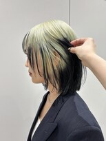 ノラキチジョウジ(NORA KICHIJOJI)&nbsp;ルーツカラー/ブリーチ/ペールグリーン/ボブ/エンドカラー
