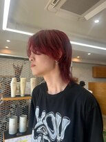 シーソー(SEE-SAW)&nbsp;ウルフカット×レッド｜10代20代30代金沢メンズ