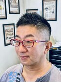 【50代 男性】ロンドン刈り上げショート（大宮/バーバー）