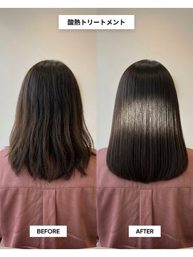SENJYU 名古屋 名駅【髪質改善 縮毛矯正 白髪ぼかし特化サロン】【4/1OPEN（予定）】 髪質改善酸熱トリートメント/ミディアムストレート