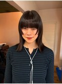 顔まわりぱつっとレイヤー