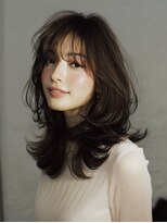 ノラ シブヤ(NORA)&nbsp;小顔ミディアムパーマミディアムデジタルパーマボブパーマ前髪