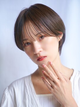 エインアンリー 表参道(AIN.ANLY.) 大人可愛い20代30代40代前髪ショート透ける暗髪カラー表参道青山