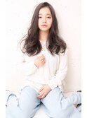 ダークグレージュ×かきあげロング