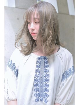 美容室ピュール(PUUR) 外国人風ハイライトグラデーション/シースルーバング/外ハネボブ