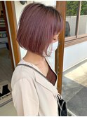 ピンクミルフィーユカラーのレディースショート