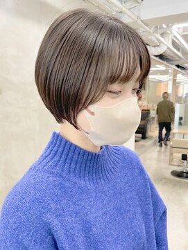 スー 渋谷(suu) 大人ショートボブ丸みショートカットマッシュショート前髪あり