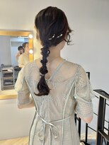 ヌープヘアーアイス(NUUP.hair ici)&nbsp;褒められる♪編みおろし二次会シニヨンヘアセット