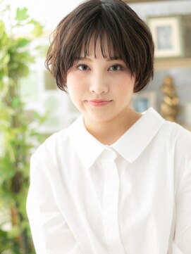 カバーヘア ブリス 大宮西口(COVER HAIR bliss) ダークアッシュ小顔くせ毛風ボブマッシュTb4大宮20代30代40代