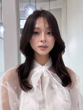 ロンドエニカ 大宮(Lond enika) 韓国カタログアンブレラカラーこなれミディウェーブレイヤー大宮