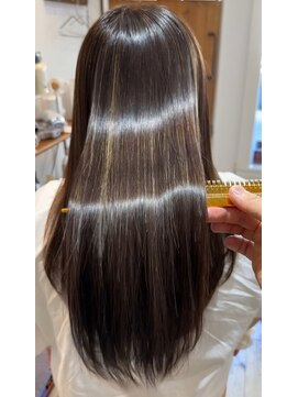 ホク 神崎川(hoku) 【白髪ぼかしハイライト美髪ストレート】美髪矯正／縮毛矯正