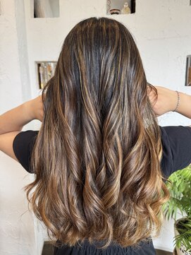 ソンリエ 青竹店(SONRiE) キャラメル風バレイヤージュ