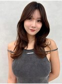 レイヤー/ネビージュ/韓国ヘア/イメチェン/縮毛矯正/中野/