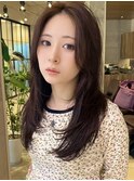 ロングヘア20代30代40代レイヤー前髪なし前髪あり表参道【平島】