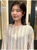 顔周りカット ダークブラウン 髪質改善 くびれヘア 30代 艶髪